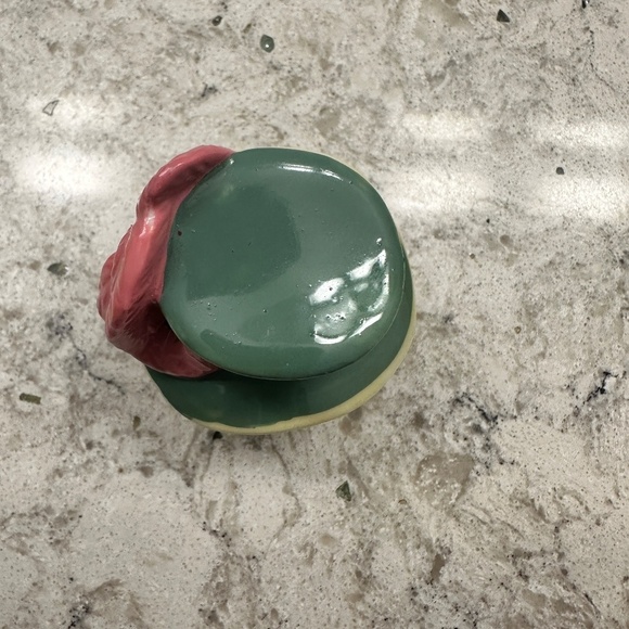 Vintage Porcelain Hat  trinket jewelry box with mini‎ hat inside - Picture 4 of 9